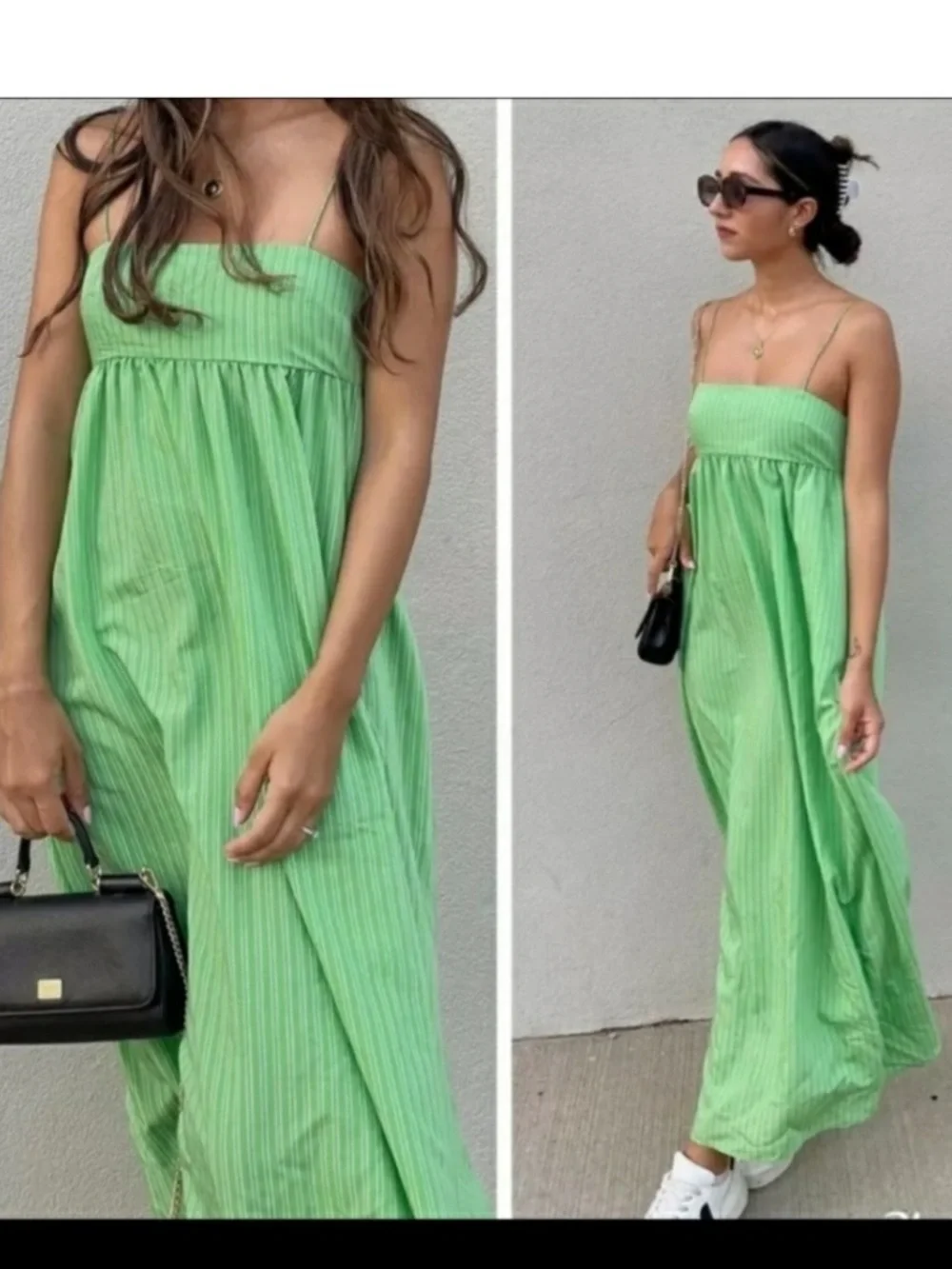 green striped dress zara Zara + Striped Mini Dress